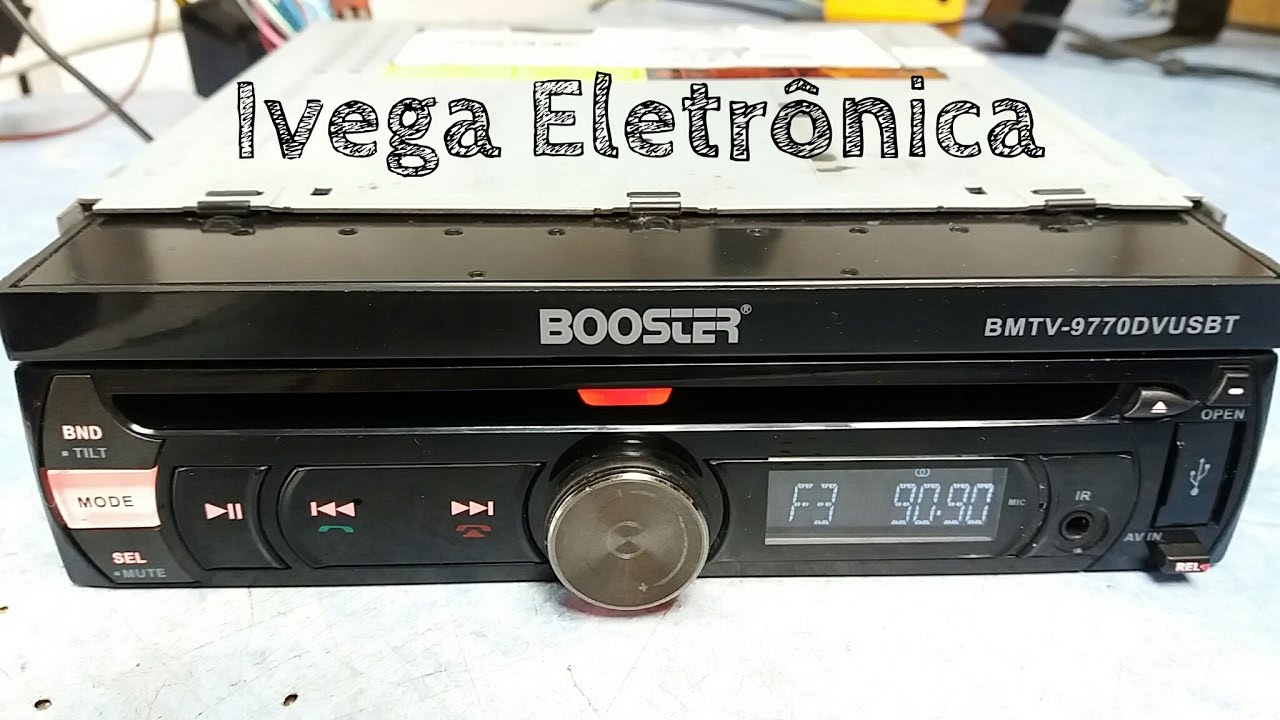 Booster BMTV-9770DVUSBT tela não sai, troca do flat