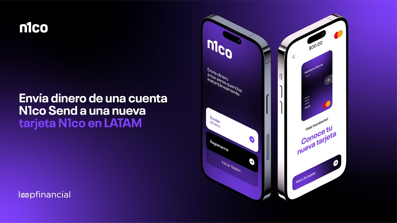 N1co Send - Envía dinero de una cuenta N1co Send a una nueva tarjeta N1co en LATAM