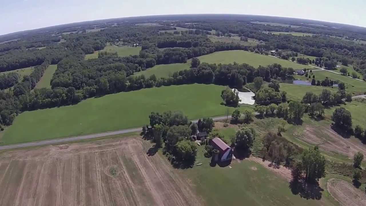 Summer Day Aerial Country Farm Video GoPro