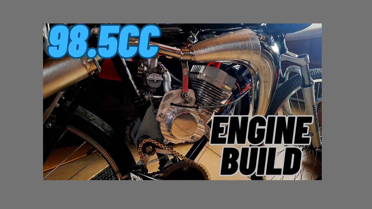 98.5cc 2 Stroke Case Reed 56mm Engine Build Motorized Bicycle