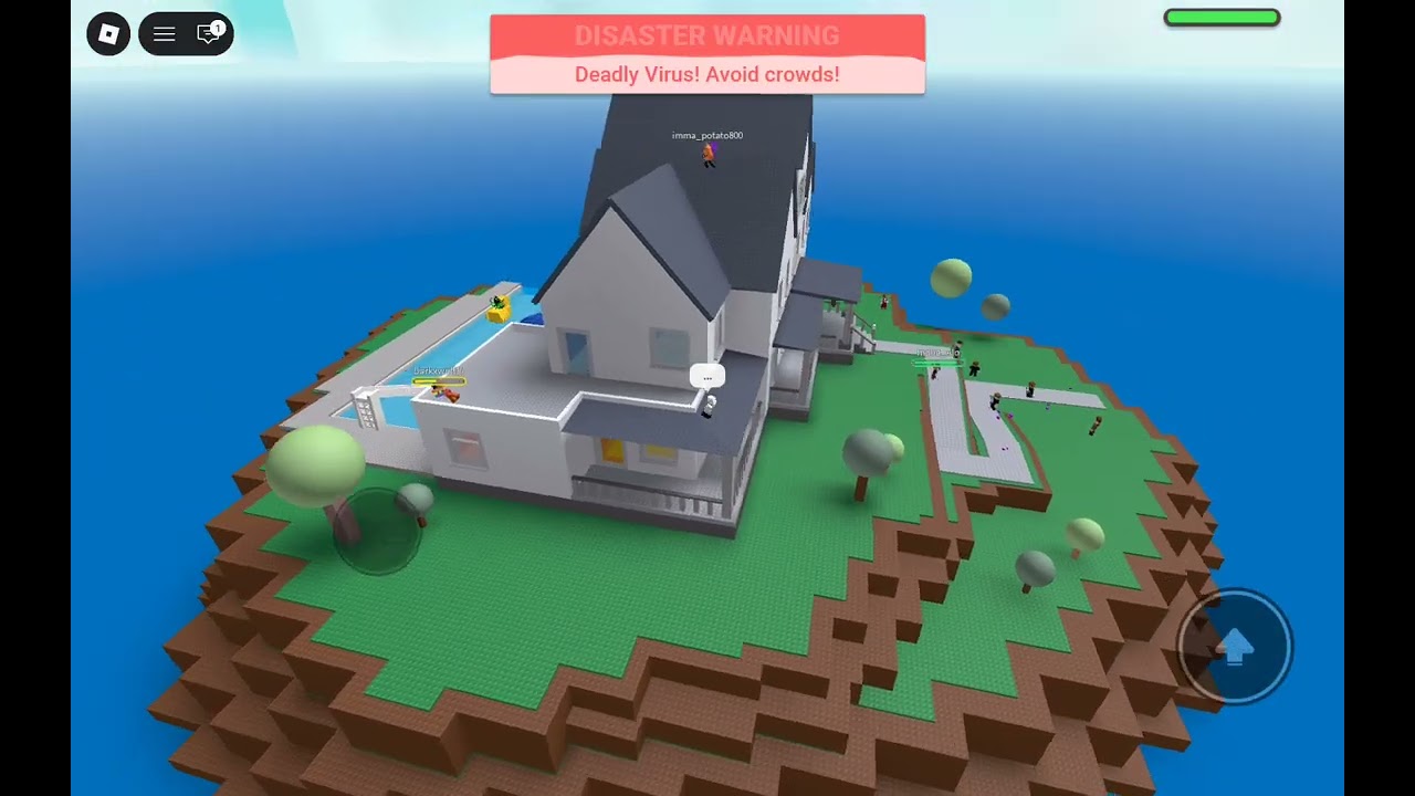 I play roblox natural disaster survival