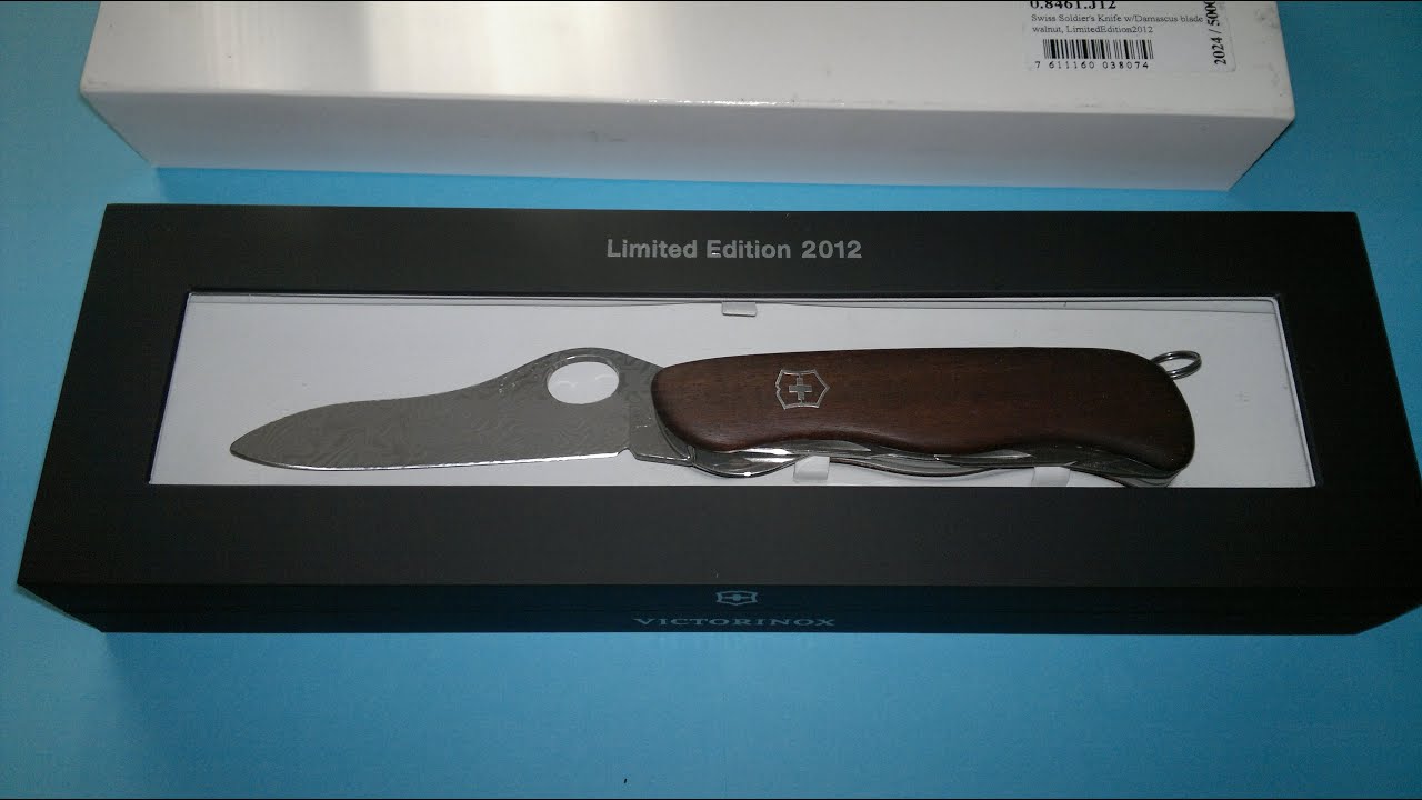 Обзор ножа Victorinox Damascus Limited Edition 2012   ( Military OneHand 0.8461.J12 )