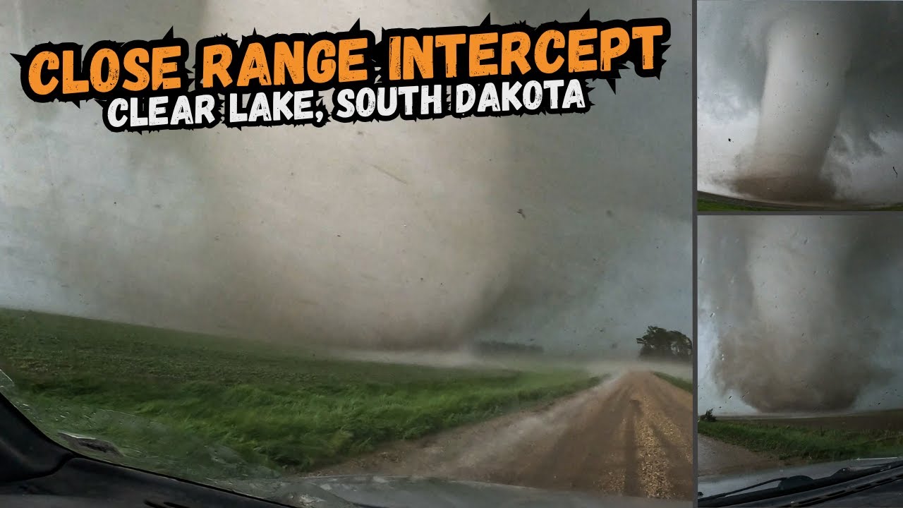 INSANE CLOSE RANGE Tornado Intercept - Clear Lake, South Dakota | June 28, 2025
