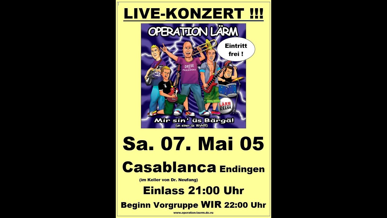 Operation L&auml;rm - Poor Boy Live im Casa - 07.05.2005