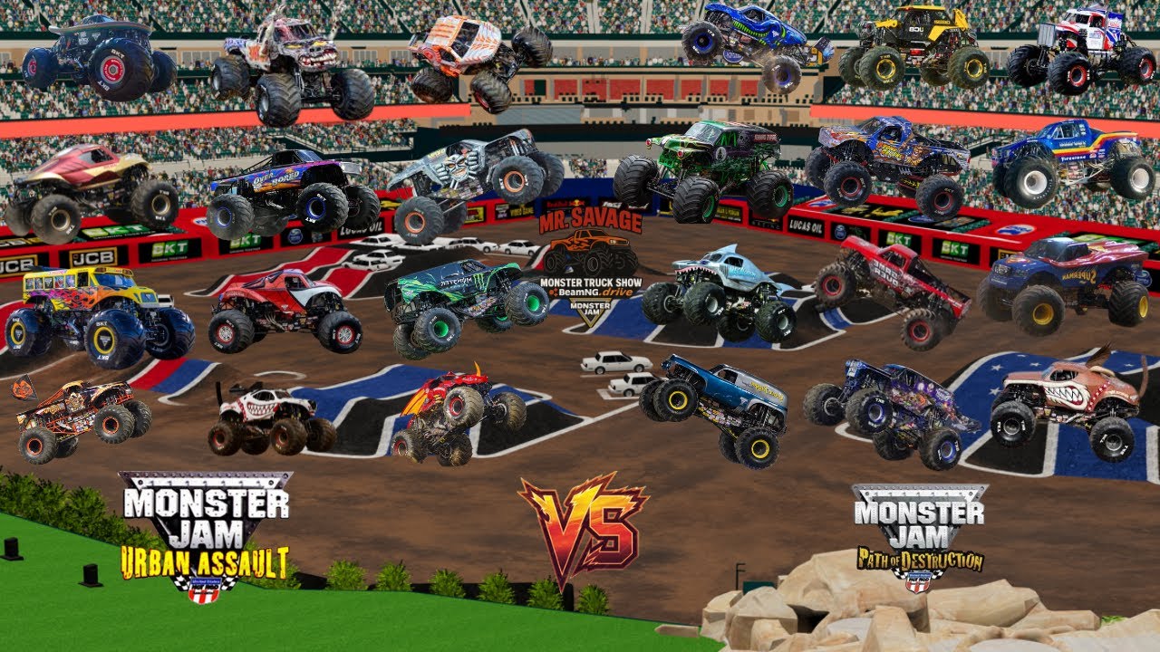 All-Star| 12 team vs 12 team| FHRA Anaheim| BeamNG.Drive Monster Jam 