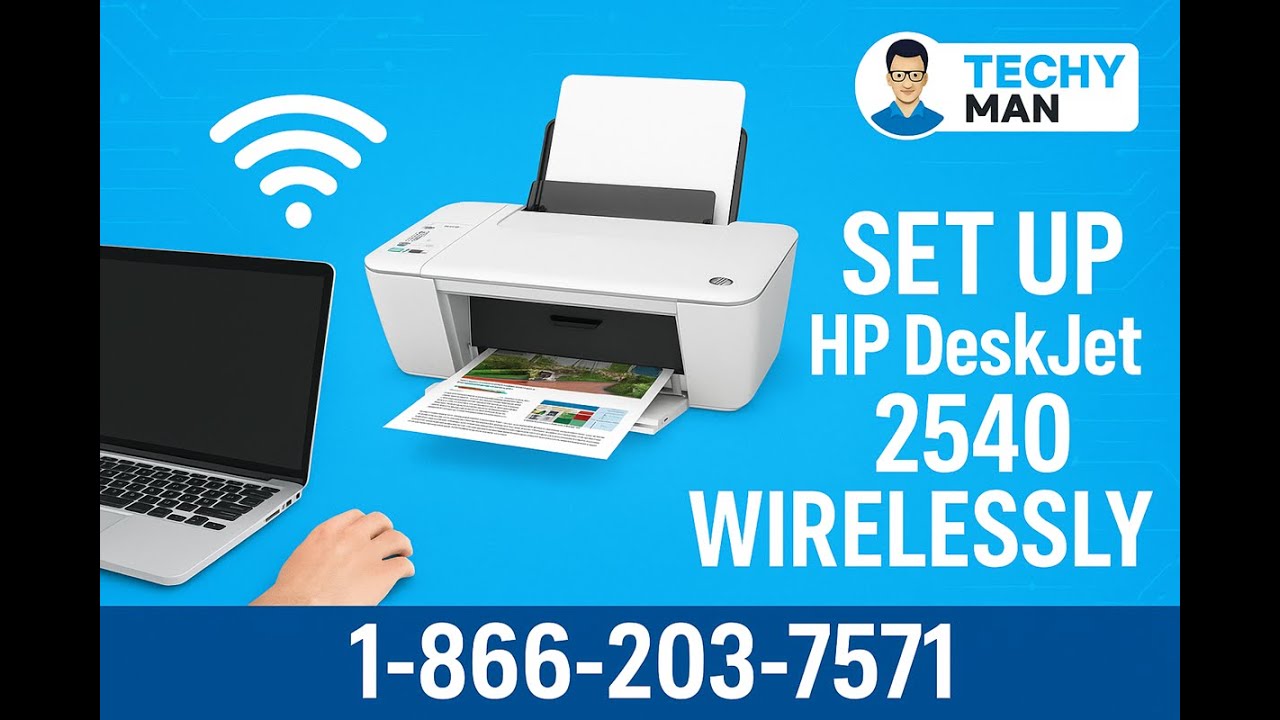 How to Set Up HP DeskJet 2540 Wirelessly | Techy Man Support