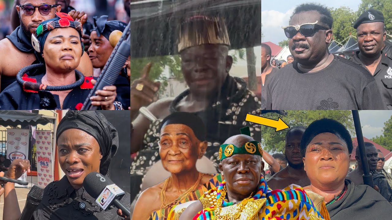 Otumfuo Dances Powerfully in the Rain at Asantehemaa’s Funeral 👑🌧️Ejisuhemaa, Mamponghemaa, Koo fori
