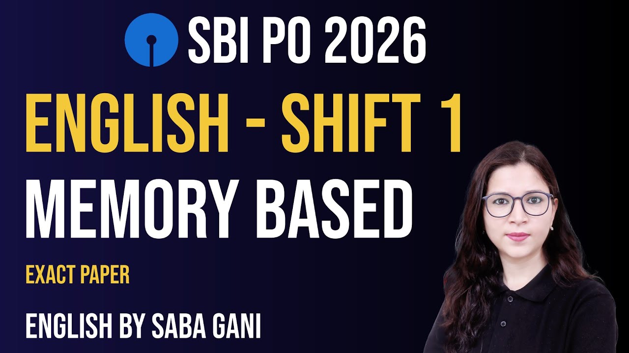 SBI PO Memory Based Paper 2025 | Shift 2 | SBI PO English Memory Based Paper 2025 | By Saba Maam