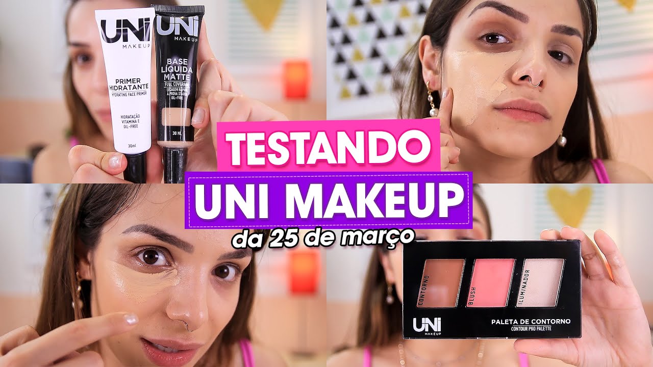 TESTEI TODOS os PRODUTOS de PELE da UNI MAKEUP!