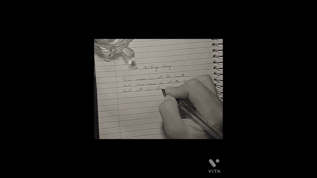 A Drinking Song| W.B Yeats| Let's write a poem .