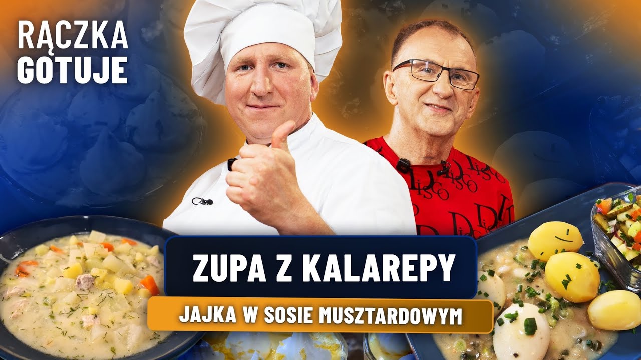 Zupa z kalarepy, jajka w sosie musztardowym i szpajza. Gościnnie Grzegorz Poloczek | RĄCZKA GOTUJE