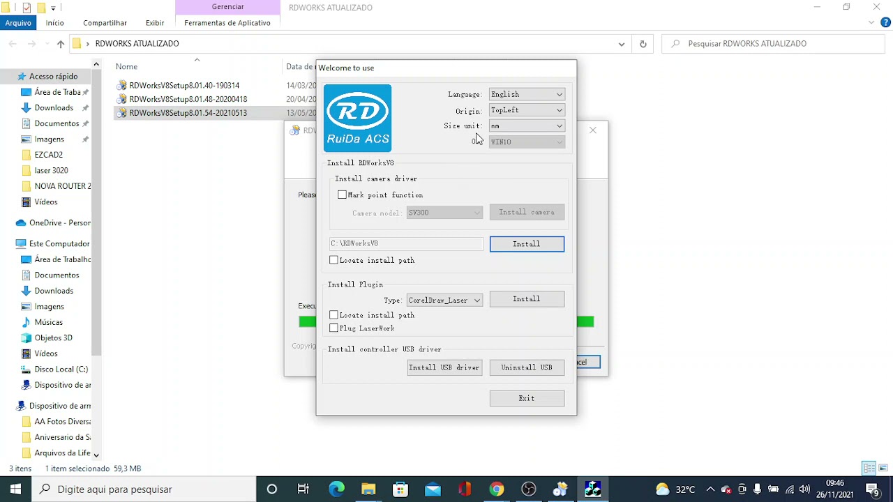 comunication error RDWORKS Como corrigir