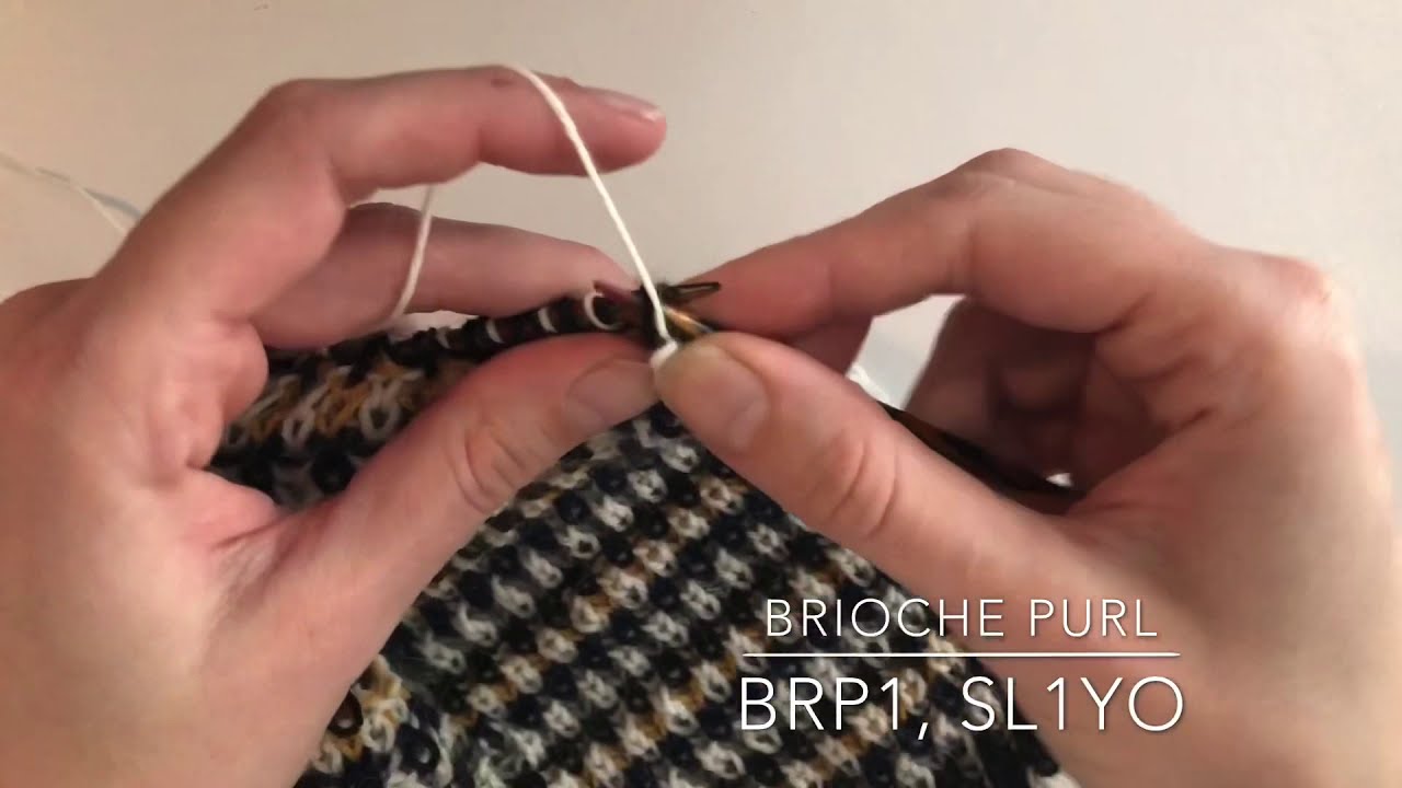 Brioche purl (brp1, sl1yo)
