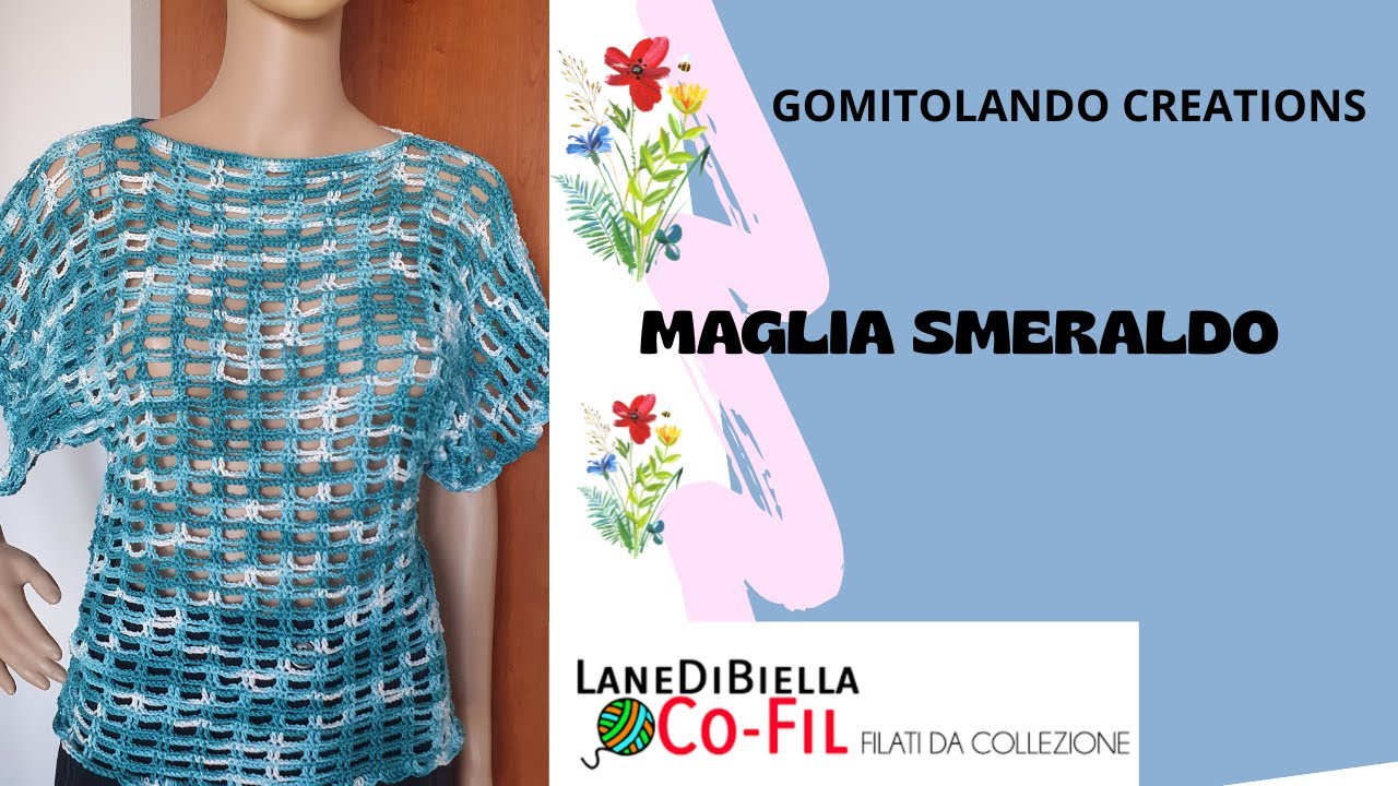 maglia in cotone realizzata con l'uncinetto