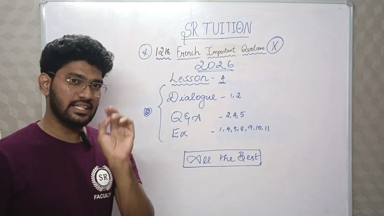 French Most Important Video Lesson 4 |12thStd|State Board|Public Exam Exam|2026|Tamilnadu