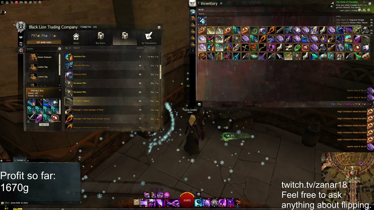Player vs Trading Post - Flipping Challenge from 2g to 10000g - Day 22