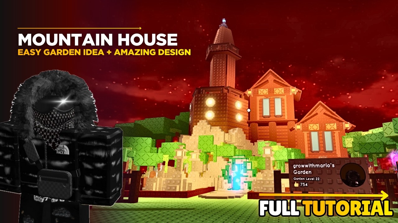 MOUNTAIN HOUSE 🤩| easy idea + amazing looking - grow a garden