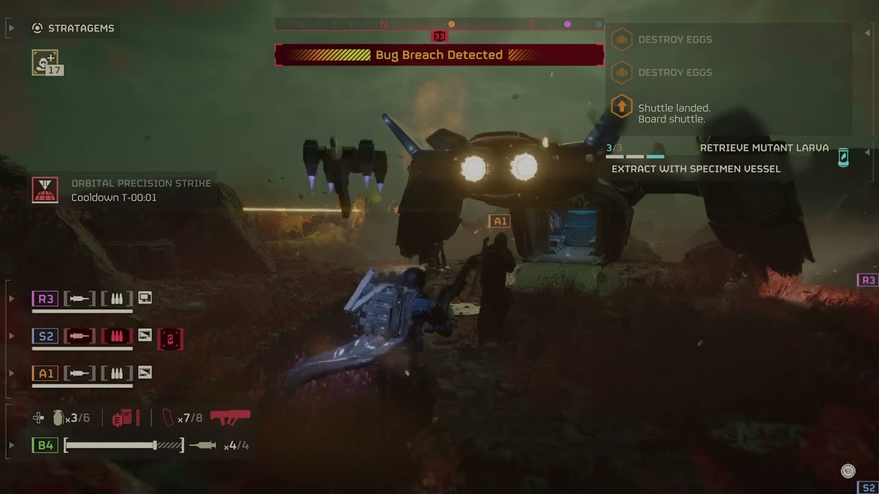 Last Second Extraction! 🚀 Bug Breach Chaos in Helldivers 2 @BRKtaino