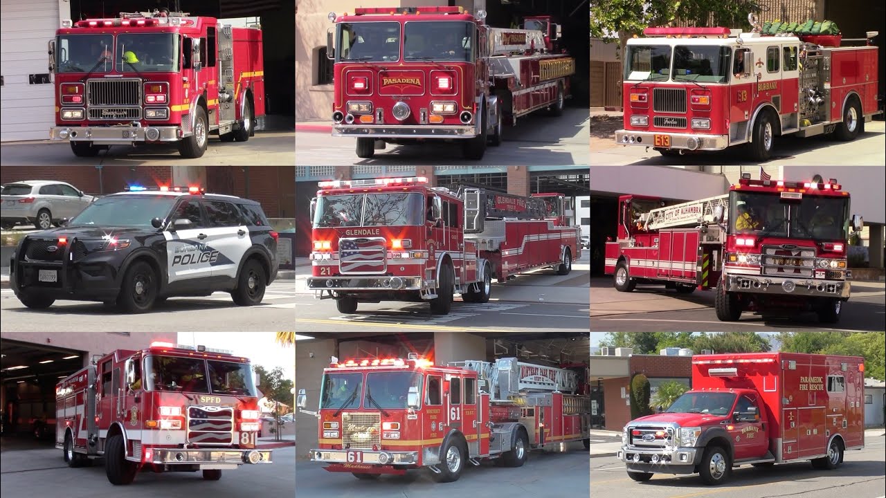 Fire Trucks Police & EMS Compilation 2025  #13: Verdugo Area Agencies Collection Volume I