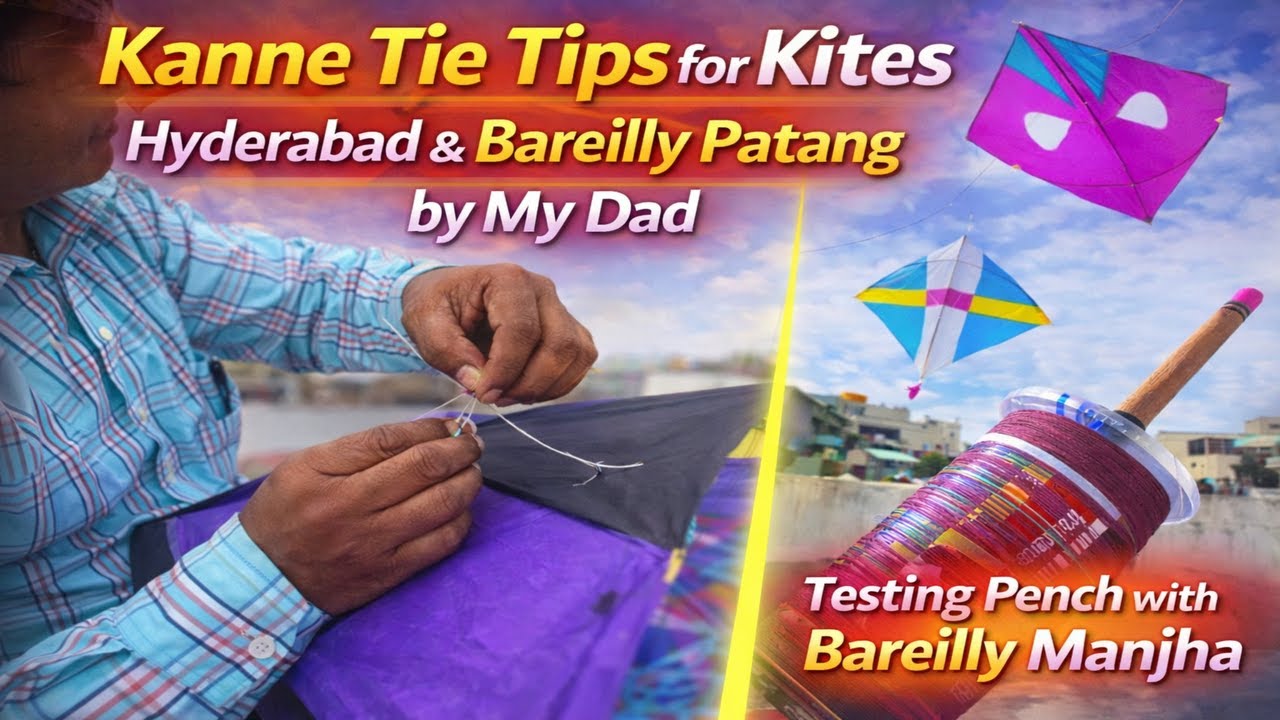 Patang Kanne Tie Tips For Hyderbad & Bareilly Kites | Testing Bareilly RKM Manjha #patang #manjha