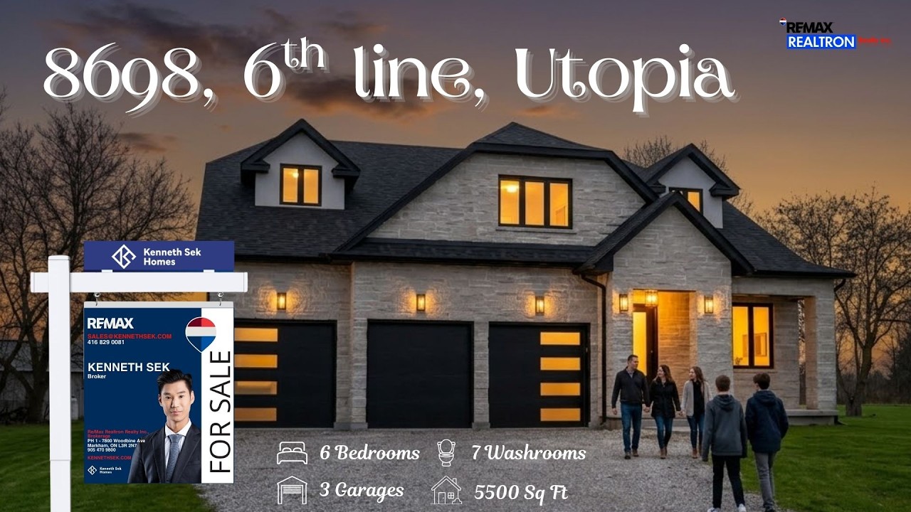 New Listing! Brand New 6 Bedroom Home with 3 Car Garage | Utopia Ontario