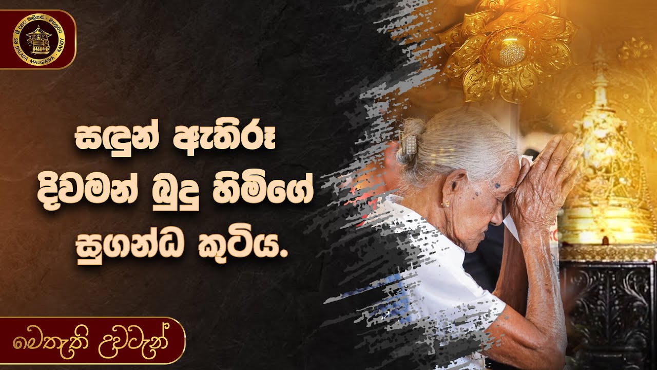 සඳුන් ඇතිරූ දිවමන් බුදු හිමිගේ සුගන්ධ කුටිය. | මෙතැති උවටැන්