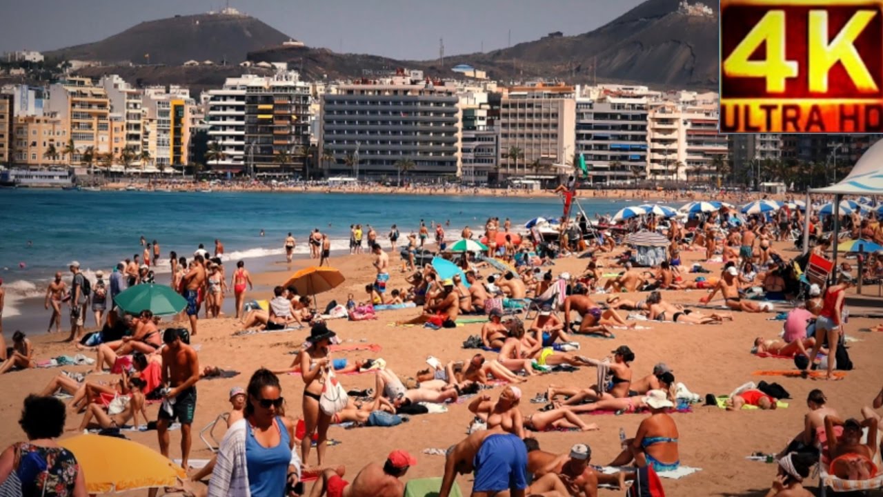 4K  Playa de Las Canteras, Las Palmas de Gran Canaria