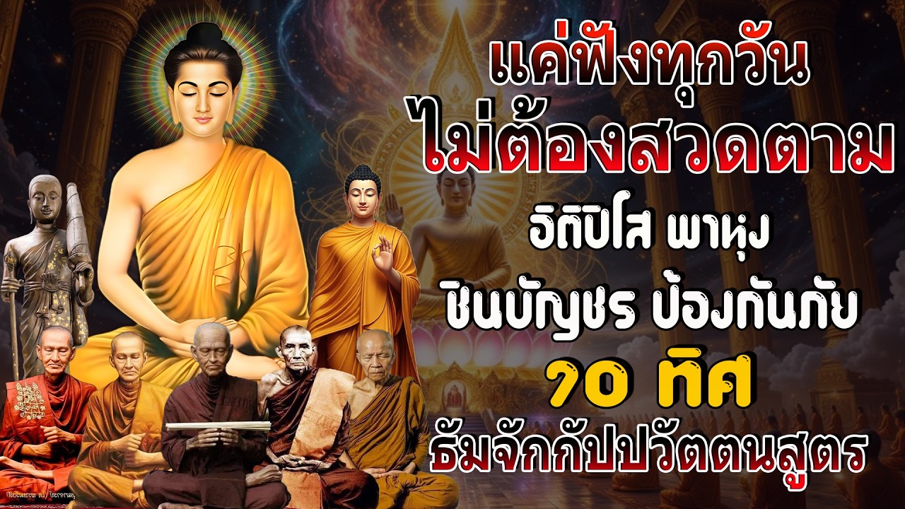 เปิดโชค เปิดทรัพย์ | อิติปิโส พาหุง ชินบัญชร ป้องกันภัย ๑๐ ทิศ มหาเมตตาใหญ่ ธัมจักกัปปวัตตนสูตร