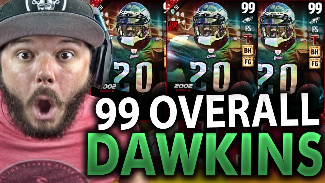 INSANE 99 BRIAN DAWKINS!! MADDEN 17 PACK OPENING