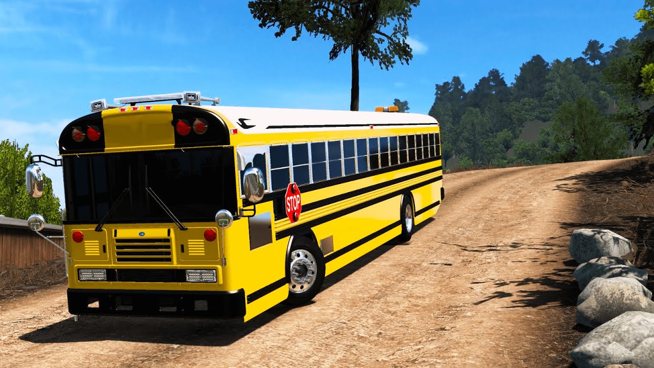 Conduzco Autobús ESCOLAR de Honduras a El Salvador! Curvas peligrosas American Truck Simulator 1.52