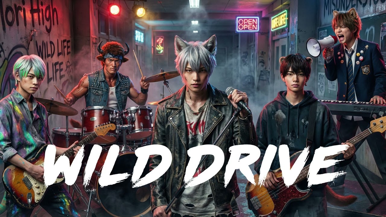 【Official MV】WILD DRIVE - Mori High (1-A Boys Band) | J-Rock / MetalAnthem