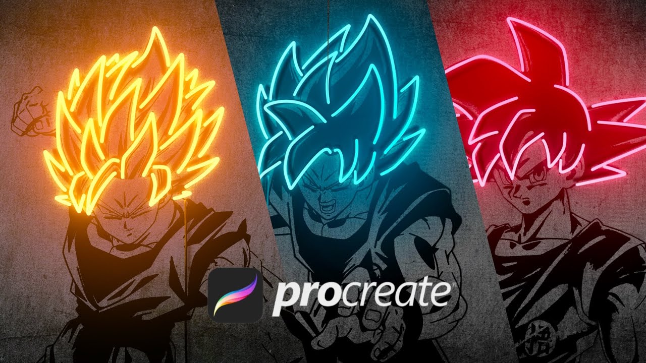 Neon Character - Procreate tutorial 178