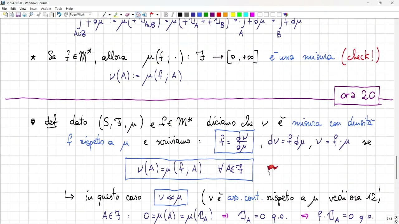 ISPR23 20 - Radon-Nicodym. Dim: PIE. Valore atteso (anche condizionato). Convergenza in probabilit&agrave;.