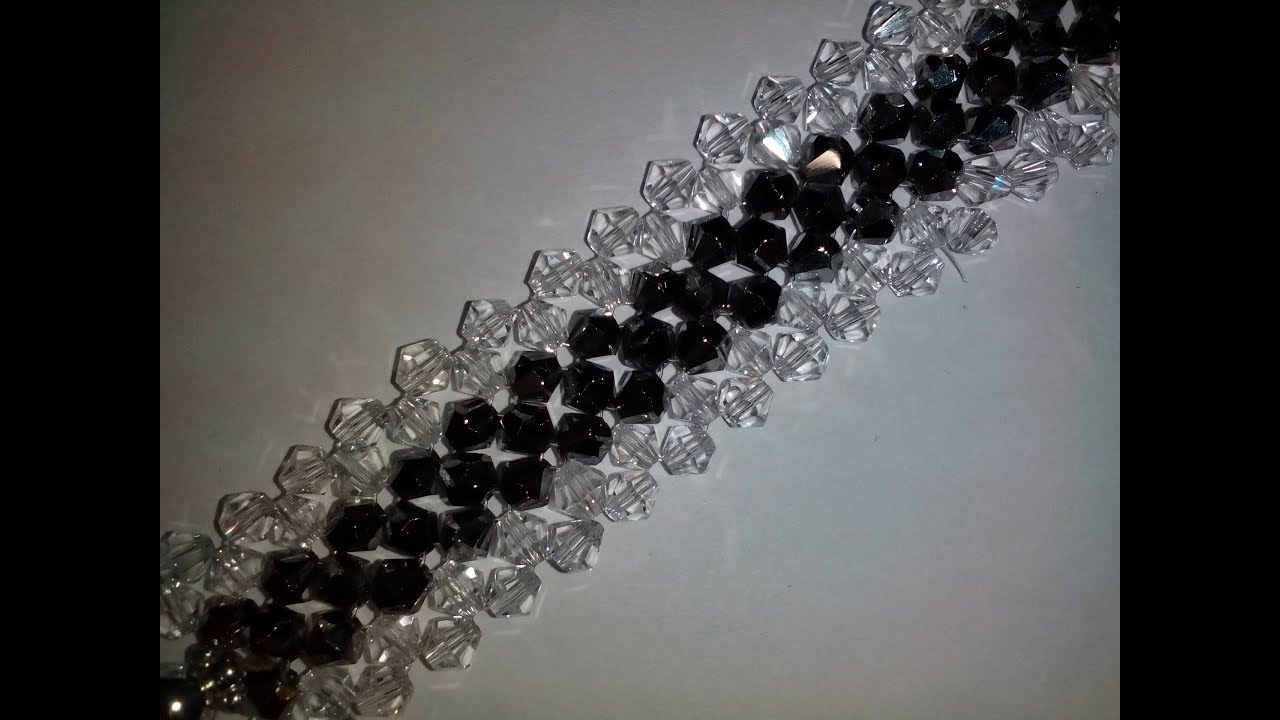 Браслет из биконусов. Простой узор для начинающих. DIY. Tutorial: beaded bracelet