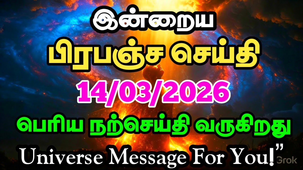 ✔️14 மார்ச் 2026 வீடியோ உங்களை தேர்ந்தெடுத்தது! பெரிய நற்செய்தி வரப் போகிறது| Universe Message Tamil