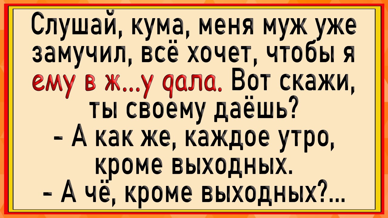 Как жена поставила мужу условие! Сборник свежих анекдотов! Юмор!