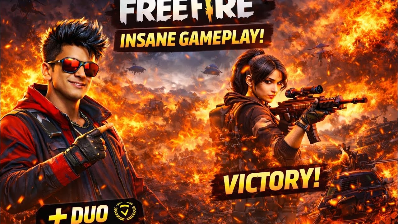💥 FREE FIRE DUO INSANE GAMEPLAY 😈 | LEGENDARY SKILLZ + BOOYAH WIN! 🔥