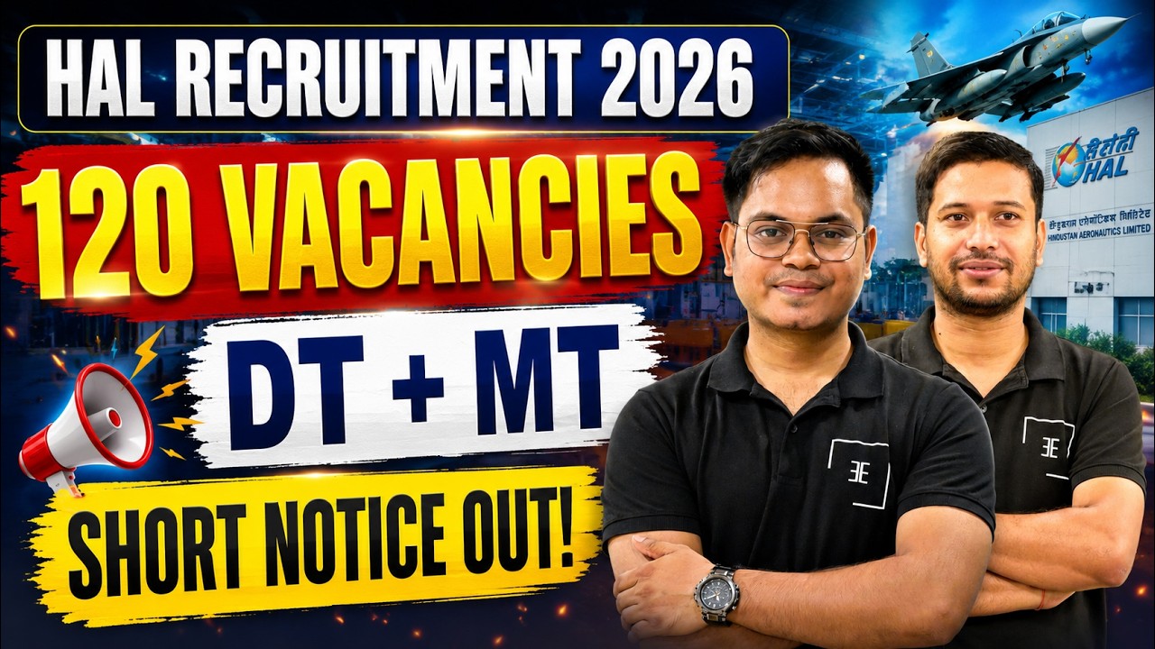 HAL Recruitment 2026 Short Notice OUT 🔥 DT & MT Vacancy | Full Details
