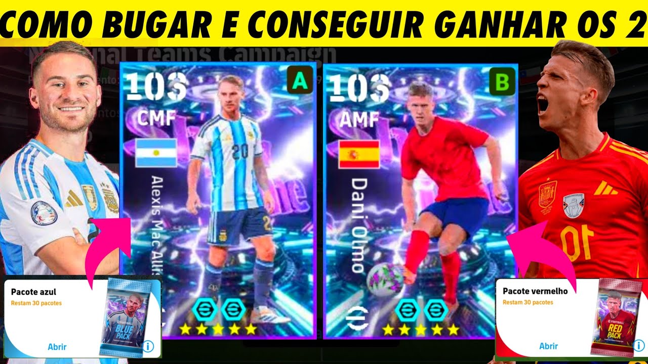Como BUGAR o MAC ALLISTER e DANI OLMO Show Time GRÁTIS no efootball 2026 mobile