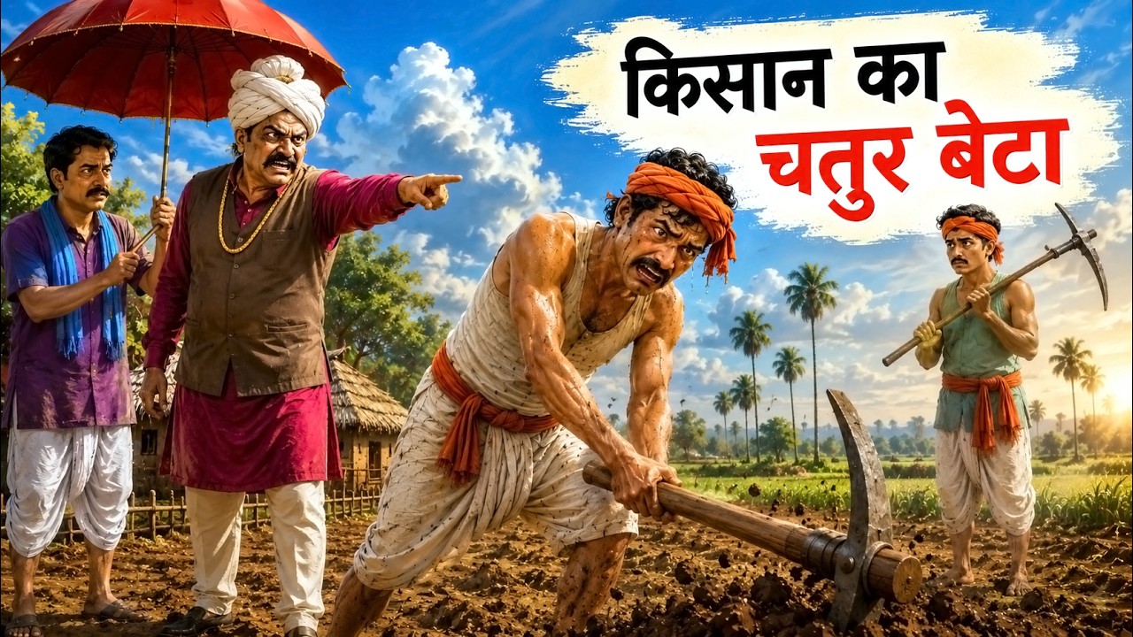 गरीब किसान का चतुर बेटा | Gareeb Kisan | Hindi kahaniya | Moral stories | Cartoon story | Kahani