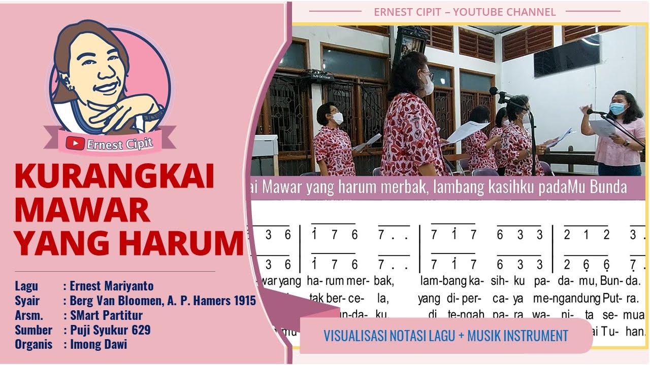 Notasi Angka Lagu KURANGKAI MAWAR YANG HARUM | Lagu Maria