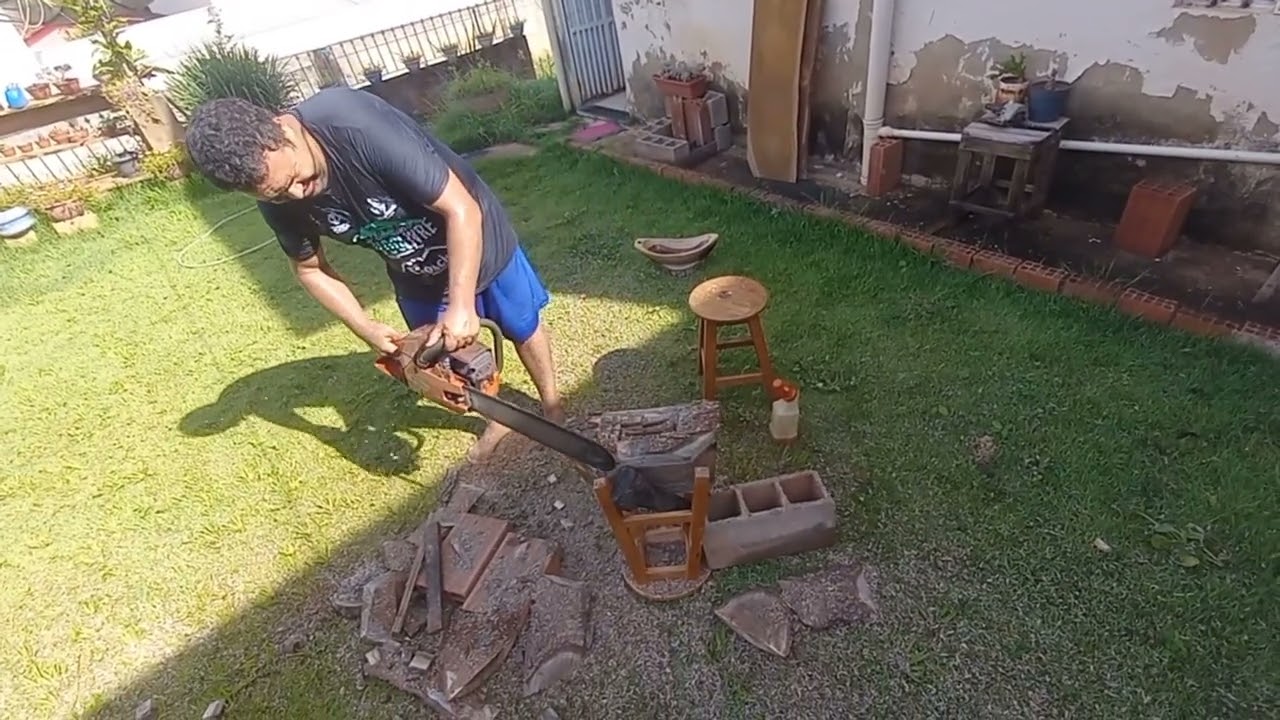Transformação de um pedaço de madeira...