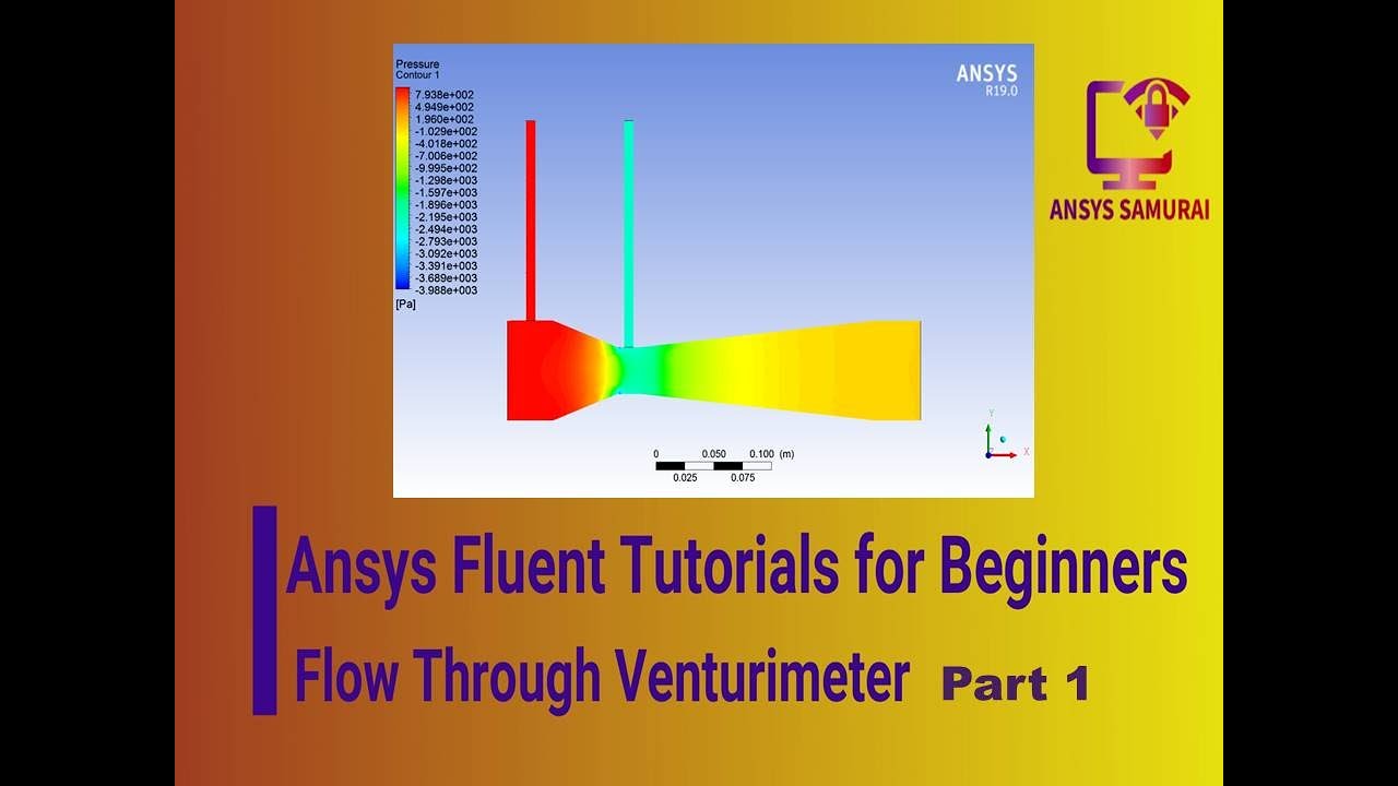 Ansys Fluent Tutorials for Beginners: Simulation of Flow Through Venturimeter Part-01