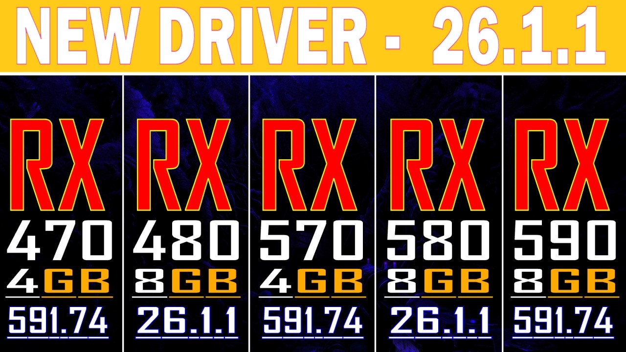 RX 470 vs RX 480 vs RX 570 vs RX 580 vs RX 590 || NEW DRIVER - 26.1.1 || PC GAMES TEST ||