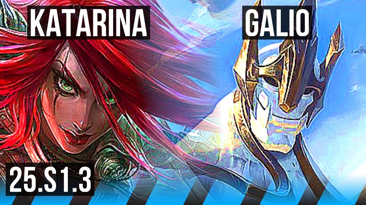 KATARINA vs GALIO (MID) | 7/1/2 | EUW Diamond | 25.S1.3