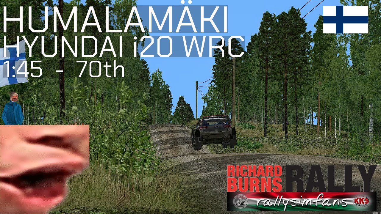 RBR Humalamäki (Finland) - 1:45.376 | Hyundai i20 Coupe WRC | Richard Burns Rally (RBR)