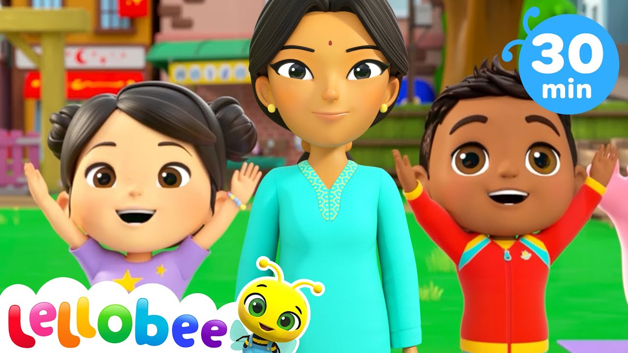 Yoga Time with Lellobee + More - Lellobee City Farm | Kids Cartoons& Nursery Rhymes | Moonbug Kids