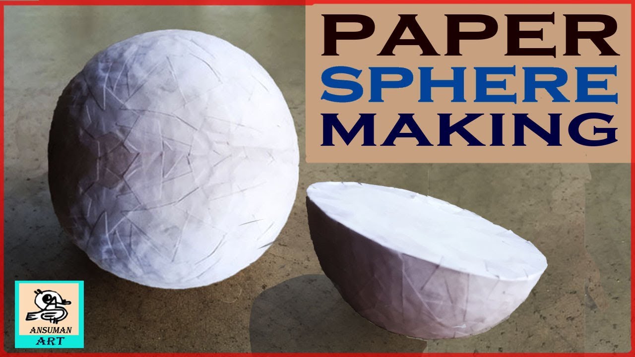 how to make sphere ball with paper