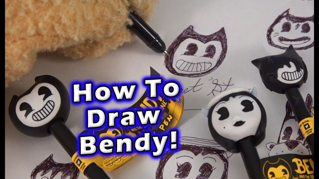 How Puppet Steve Draws Bendy with Bendy and the Ink Machine Exclusive Pens - All 8