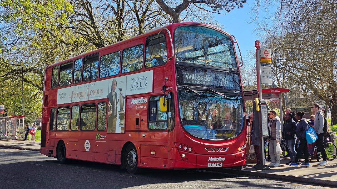 Full Journey on the Route 297 (VW1271 LK12AHC) Volvo B9TL Wright Gemini 2 Metroline London